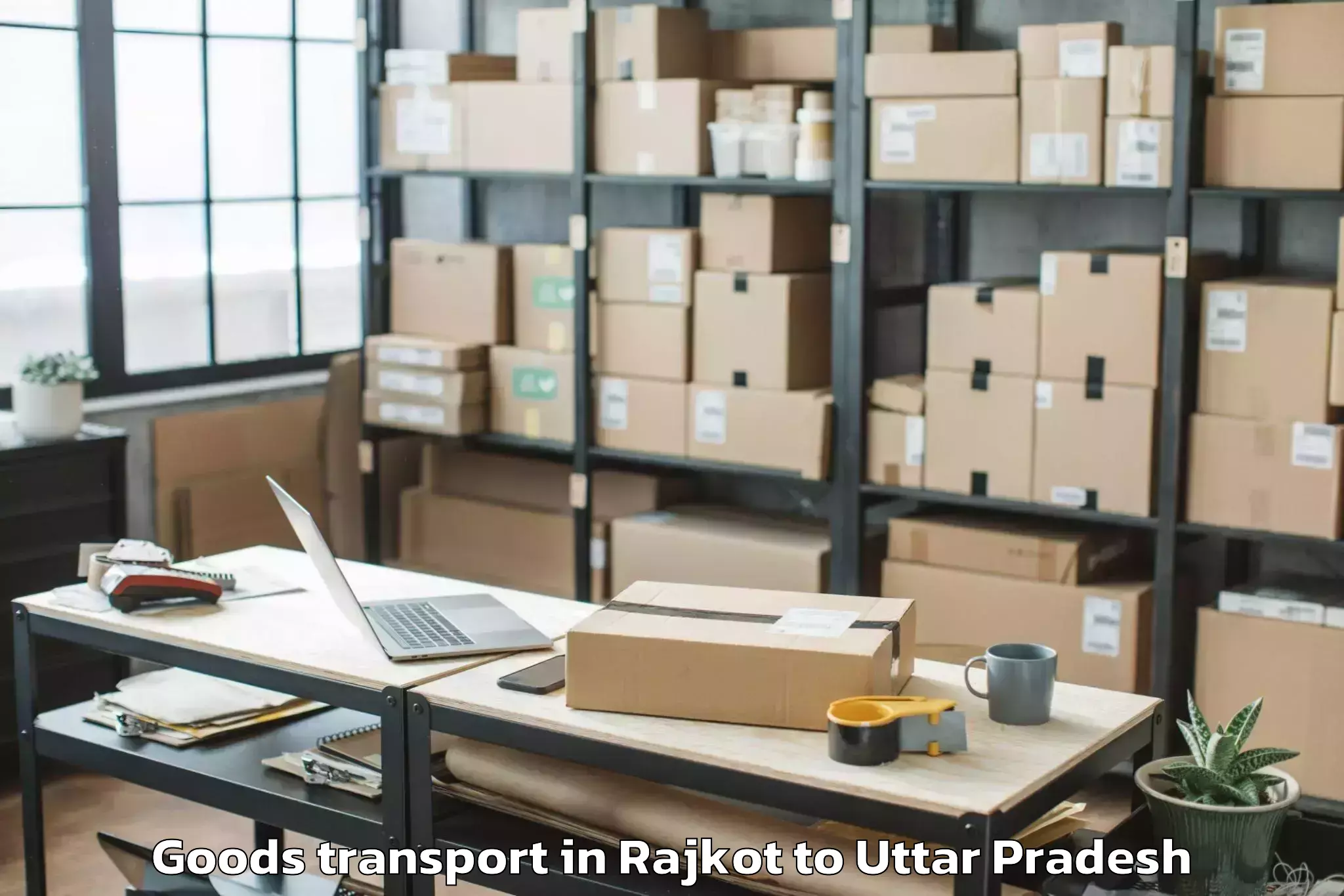 Top Rajkot to Khargupur Goods Transport Available